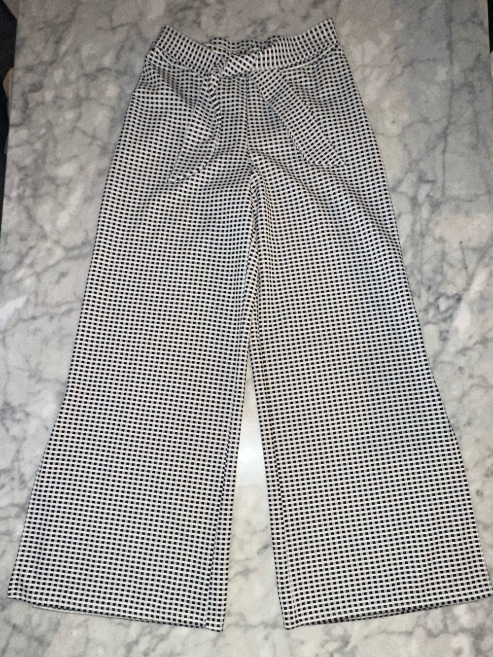 Anthropologie Maeve Black and White Gingham Pants